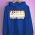 Assume Nothing Bear Pride Flag Hoodie - Royal Blue